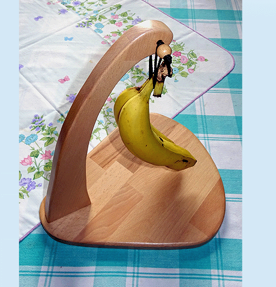Bananenhalter aus Buchenholz (Bsp.)